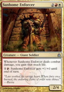 Sunhome Enforcer -Foil Medium Play MTG Ravnica - Image 1