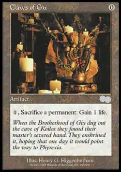 Claws of Gix - Medium Play MTG Urza's Saga - Image 1