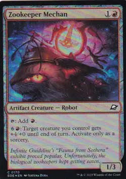 MTG Edge of Eternities - Zookeeper Mechan - EOE 170 - FOIL - Image 2