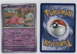 Slowpoke Reverse Foil Pokemon SV02: Paldea Evolved #085 0cv - Image 3