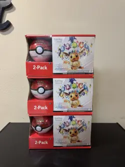 3 Pokemon Scarlett & Violet Prismatic Evolution 2 Pack ( ETB And Pokeball ) - Image 1