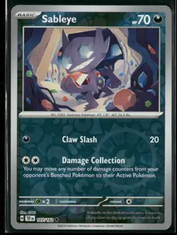 Pokemon Sableye #107/162 SV05: Temporal Forces Uncommon Reverse Holo - Image 1