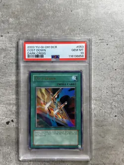 Yugioh Card Cost Down Ultra Rare PSA 10 Gem Mint, Dark Crisis DCR-053 2003 (1) - Image 1
