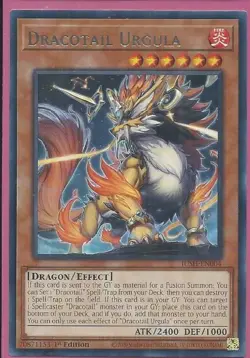 Yugioh! Dracotail Urgula JUSH-EN004 Rare 1st Ed NM Justice Hunters - Image 1