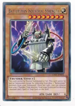 Yugioh Batteryman Industrial Strength LODT-EN031 Rare 2024 Print NM - Image 1