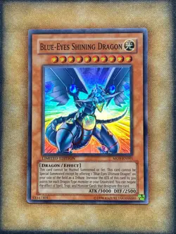Yugioh Blue-Eyes Shining Dragon MOV-EN001 Super Rare Limited Edition LP - Image 1