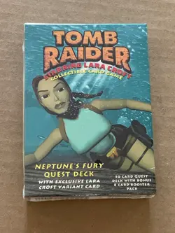 TOMB RAIDER LARA CROFT NEPTUNE'S FURY CCG 50 CARD QUEST DECK SEALED 1999 BOOSTER - Image 1