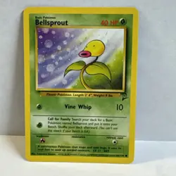 Pokemon TCG Bellsprout Base Set 2, Card 66/130, Unlimited Common - Image 1