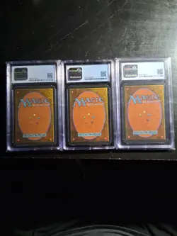 MTG Three Graded From "The Dark" Goblin Rock Sled, Fire Drake, And Goblin Hero - Image 2