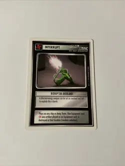 Star Trek CCG Interrupt Disruptor Overload Common Card - Image 1