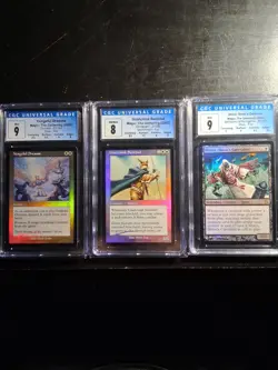 MTG Graded Foils X3, Vengeful Dreams 9, Gustcloak Sentinel 8, And Shirei 9 - Image 1
