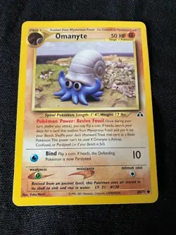 Omastar Squeeze/Spike Barrage 80 HP Pokemon Neo Discovery TCG Card 43/75 - Image 2