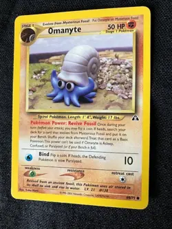 Omastar Squeeze/Spike Barrage 80 HP Pokemon Neo Discovery TCG Card 43/75 - Image 3