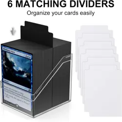 Mlikero Card Deck Cases, 6 Pack Acrylic Commander Deck Box Holding 100+ Sleeved - Image 5