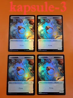 4x Thopter & Bat (0004) | FOIL TOKEN | Murders at Karlov Manor | MTG Magic Cards - Image 1