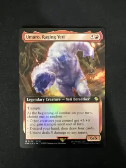 Umaro, Raging Yeti (Extended Art) 156 Foil MTG FINAL FANTASY Commander Mint - Image 1