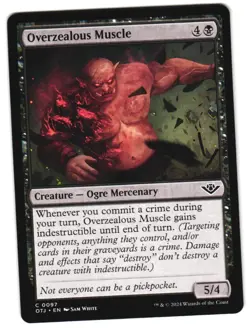 Overzealous Muscle 97 C Outlaws of Thunder Junction NM MTG - Image 1