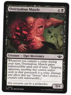 Overzealous Muscle 97 C Outlaws of Thunder Junction NM MTG - Image 1