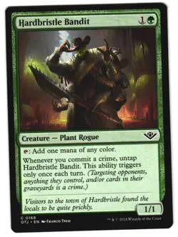 Hardbristle Bandit 168 C Outlaws of Thunder Junction NM MTG - Image 1