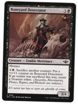 Boneyard Desecrator 81 C Outlaws of Thunder Junction NM MTG - Image 1