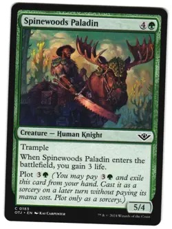 Spinewoods Paladin 183 C Outlaws of Thunder Junction NM MTG - Image 1