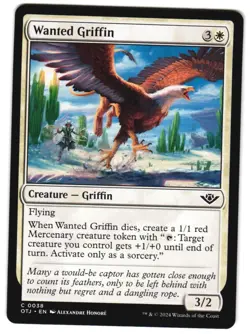 Wanted Griffin 38 C Outlaws of Thunder Junction NM MTG - Image 1