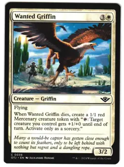 Wanted Griffin 38 C Outlaws of Thunder Junction NM MTG - Image 1