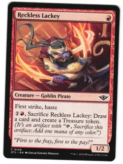 Reckless Lackey 140 C Outlaws of Thunder Junction NM MTG - Image 1
