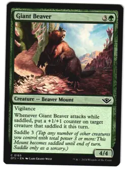 Giant Beaver 165 C Outlaws of Thunder Junction NM MTG - Image 1