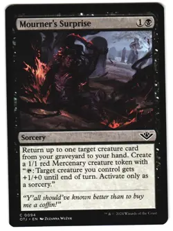 Mourner's Surprise 94 C Outlaws of Thunder Junction NM MTG - Image 1