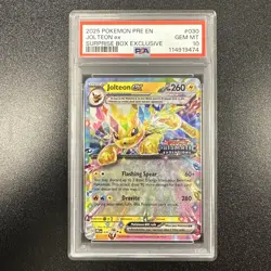 2025 POKEMON PRISMATIC EVOLUTIONS SURPRISE BOX #030 JOLTEON EX PSA 10 JY - Image 1