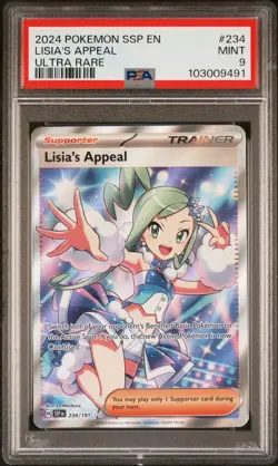 2024 POKEMON SSP EN-SURGING SPARKS ULTRA RARE #234 LISIA'S APPEAL PSA 9 - Image 1