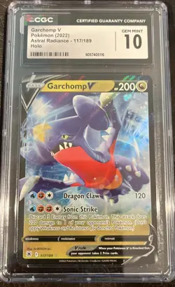 2022 Pokemon Astral Radiance Garchomp V 117/189 PSA 10 Gem mint - Image 1