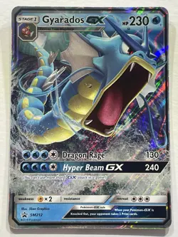 Pokemon Gyarados GX SM212 Hidden Fates Holo Black Star Promo LP - Image 1