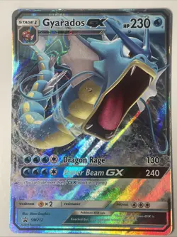 Pokemon Gyarados GX SM212 Hidden Fates Holo Black Star Promo LP - Image 4