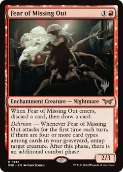 Fear of Missing Out (Promo Pack) [Duskmourn: House of Horror Promos] Magic MTG - Image 1
