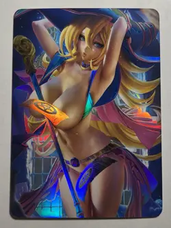 SEXY HEROINE WAIFU Dark Magician Girl YUGIOH ACG PREMIUM HOLOFOIL CARD NM - Image 1