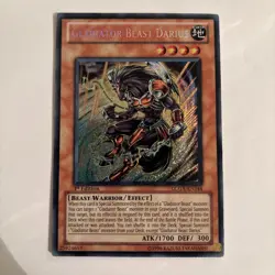 Yugioh Gladiator Beast Darius LCGX-EN244 Secret Rare 1st ed - Image 1