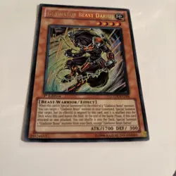 Yugioh Gladiator Beast Darius LCGX-EN244 Secret Rare 1st ed - Image 2
