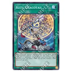 Yugioh! Ketu Dracotail JUSH-EN008 Super Rare 1st Edition NM Justice Hunters - Image 1