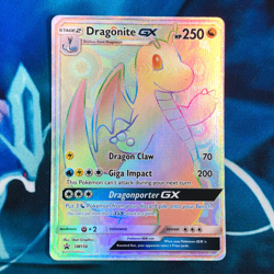 Dragonite GX - SM156 - Full Art Rainbow Rare Promo - Pokemon Card - LP - Image 1