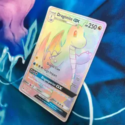 Dragonite GX - SM156 - Full Art Rainbow Rare Promo - Pokemon Card - LP - Image 4
