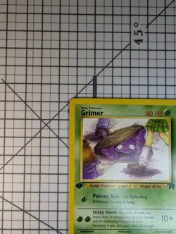 Mint Condition 1st EDITION GRIMER (57/82) Team Rocket Pokemon Card WOTC TCG - Image 2