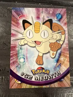 POKEMON Topps Card #52 MEOWTH TV Animation 1999 - Image 1