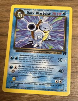 Dark Blastoise Pokemon Card Rare Non Holo 20/82 Team Rocket Set 2000 WOTC LP - Image 1