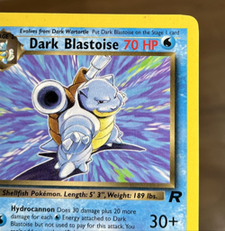 Dark Blastoise Pokemon Card Rare Non Holo 20/82 Team Rocket Set 2000 WOTC LP - Image 3
