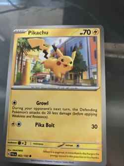 Pokemon TCG Trick or Trade Pikachu Rare Card 062/193 NM Condition - Image 1