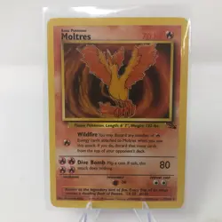 Moltres - 27/62 - Pokemon Fossil Unlimited Rare Card WOTC Vintage NM/LP - Image 2