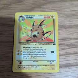 Pokemon TCG Raichu Card 29/62 Fossil Rare Non-Holo - Image 1