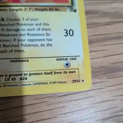 Pokemon TCG Raichu Card 29/62 Fossil Rare Non-Holo - Image 2